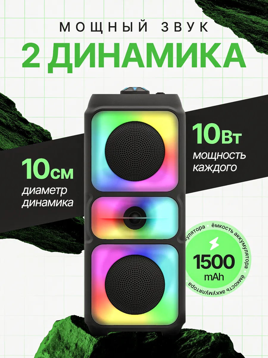 Внешний вид большой музыкальной колонки